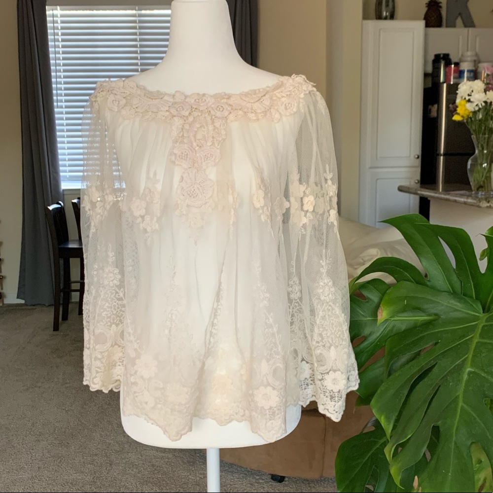 Lace Embroidered Pullover
